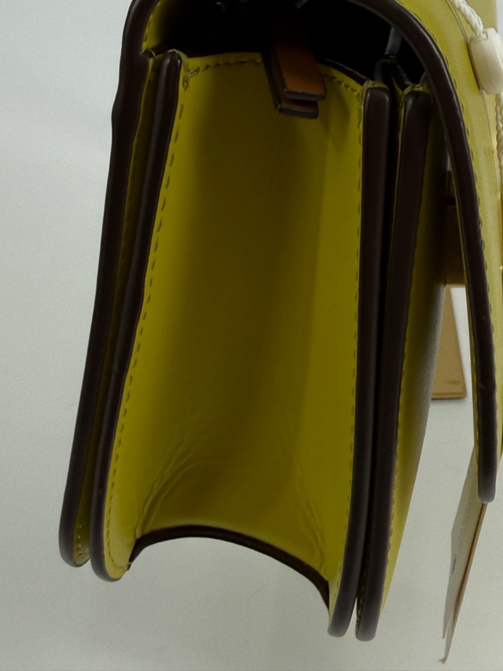 Tory Burch Eleanor Small Convertible Lime Green Leather Crossbody Shoulder Bag - Picture 14 of 17